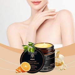 2 PCS-Terra Lotus Organic Beef Tallow Balm & Raw Honey Citrus Moisturizing Cream