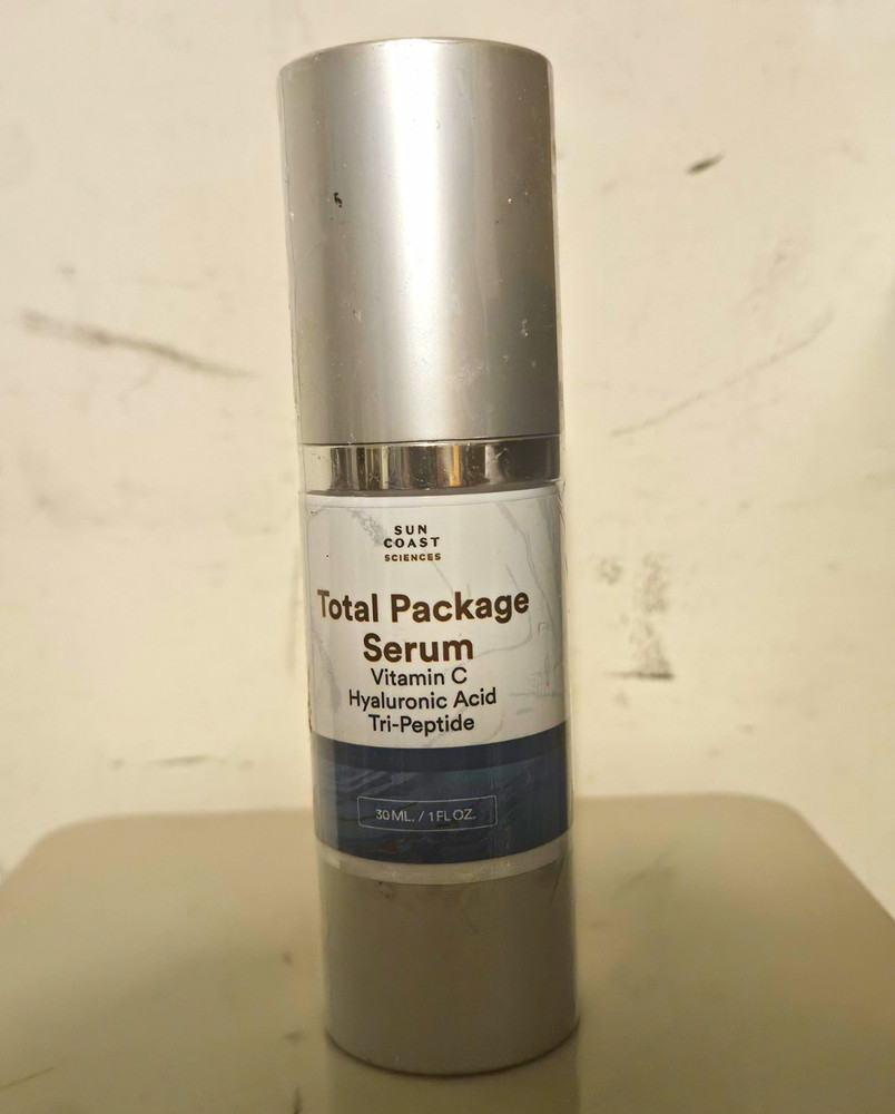 Sun Coast Sciences Total Package Face Serum Vitamin C HA Tri-Peptide 30 mL New