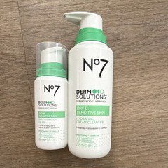 No7 Derm Solutions Hydrating Cream Cleanser 8oz + Cream Fragrance Free