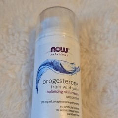 NOW Solutions Progesterone from Wild Yam Skin Cream Unscented Paraben-Free 3 oz
