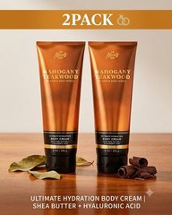 NEW Bath&Body Works 2 PACK Mahogany Teakwood Ultimate Hydration Body Cream 8 oz
