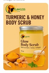 Turmeric Honey Collagen Body Scrub 14 oz Exfoliating