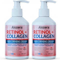 Alozera Skin Firming Retinol Collagen Face & 16.9 Ounce (Pack of 2), White