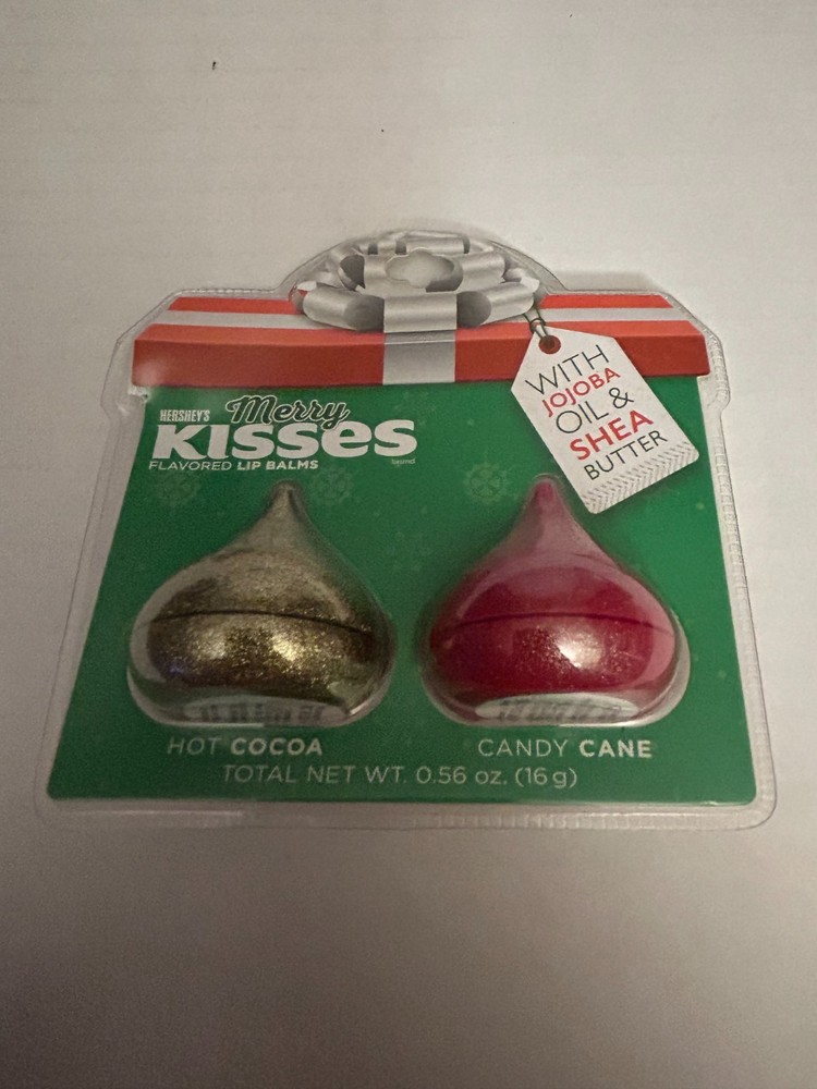 Hershey’s Merry Kisses Flavored Lip Balm Hot Cocoa & Candy Cane (NEW)