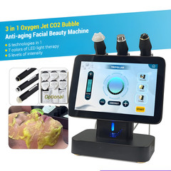 Facial SPA CO2 Bubble Oxygen Beauty Machines & Skin Bright Gel Exfoliat Pods Kit