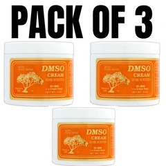 Nature’s Gift 99.9% Pure DMSO Rose Scented Cream – Orange – 4 oz (Pack of 3)