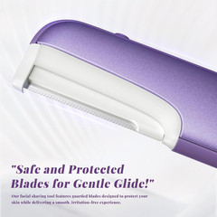 Galtxen Dermaplaning Tool for Women – Facial Exfoliation & Peach Fuzz Purple