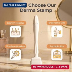 Titanium Derma Roller Stamp – 140 Microneedle Beauty Skin Care Tool – Derma Roll