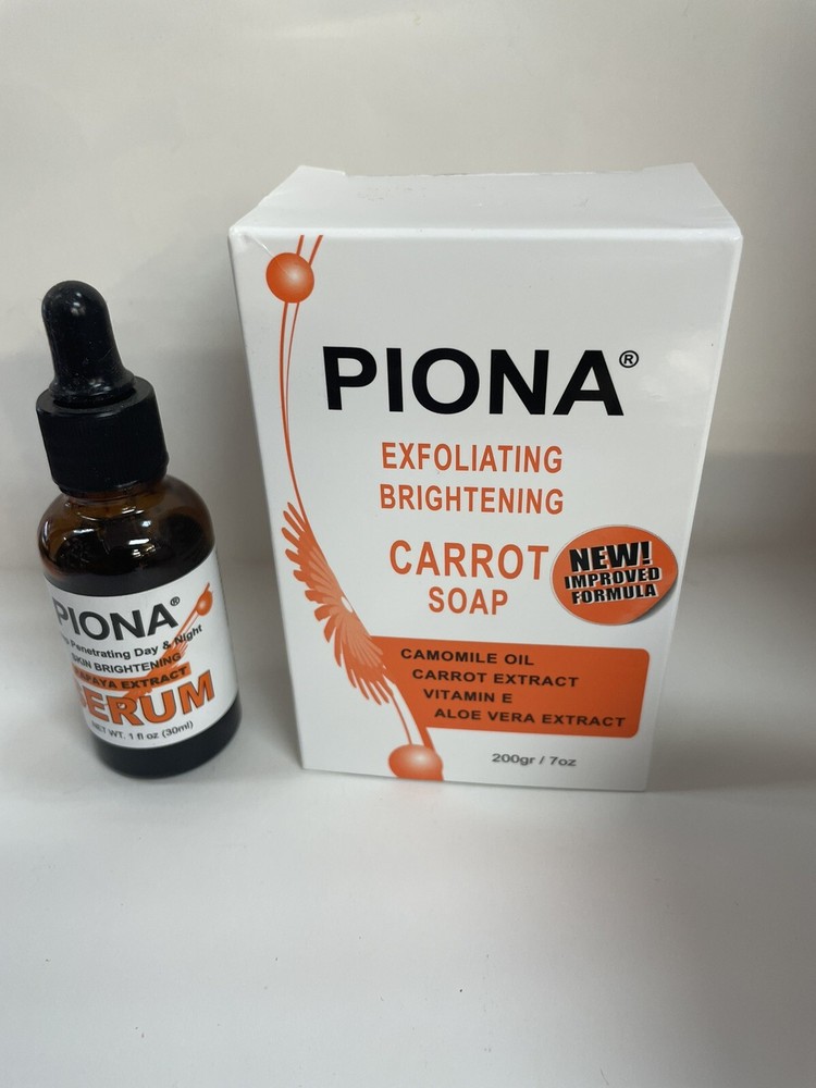 Piona Exfoliating & Brightening Carrot Soap Serum Papaya Extract Best Results