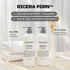 Karl&Hans Moisturizing Body Lotion, Korean Rice-Derived PDRN & Ceramide, Skin…