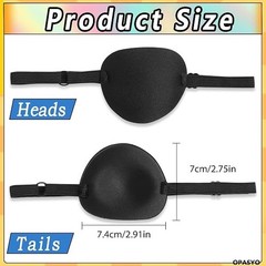 2-Piece Reusable 3D Adjustable Eye Patch Set for Adults – Comfort in Black
