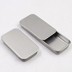 18 Pcs Small Tinplate Boxes with Lid Empty Rectangular Metal Candy Containers