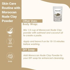 minature Moroccan Rhassoul Nude (Ghassoul) 8.01 ounce (Pack of 1), Natural