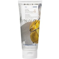 Korres Citrus Body Milk 200ml,92% Natural,Almond Oil, Aloe,Provitamin B5