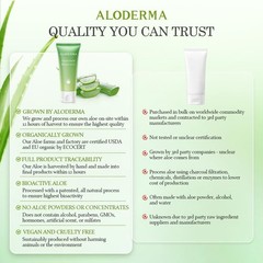 Aloderma 99% Organic Aloe Vera Gel Made within 12 Hours of Harvest Face & Body