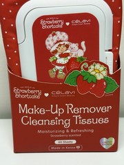 Strawberry Shortcake X Celavi Makeup Remover Cleansing Wipes 60 Sheets