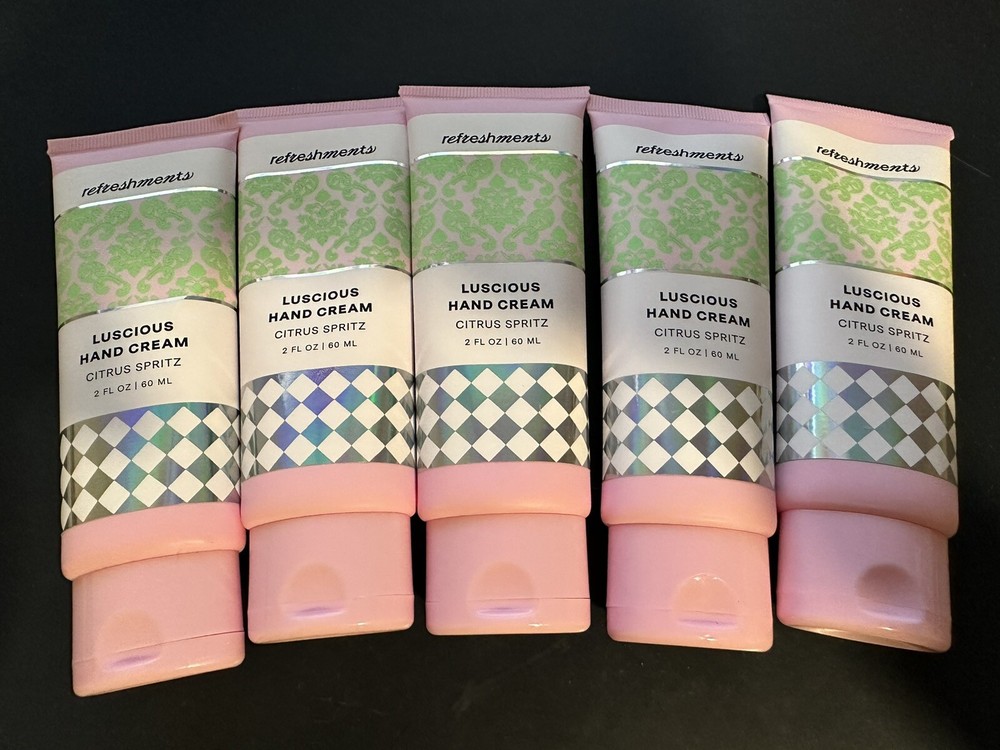 5 Pack – REFRESHMENTS Luscious Hand Cream Citrus Spritz 2oz/60 mL