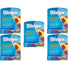 5 Pack Blistex Raspberry Lemonade Blast Fruit Blend Lip Balm SPF 15 .15 Oz Each