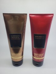 2 Pc Bath & Body Works Mens Body Cream – WHISKEY RESERVE + BOURBON 8 oz / 226 g
