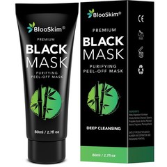 Blooskim Charcoal Blackhead Remover Mask, Herbal Clean Oily & Combo Skin, 80ml