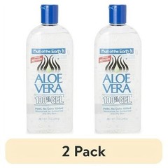 (2 pack) Fruit of the Earth Aloe Vera Moisturizing 100% Gel, Unscented, 12 Oz
