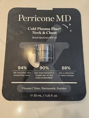 Perricone MD Cold Plasma Plus+ Neck & Chest 1 Oz / 30 ml – SPF 25 – New -Sealed