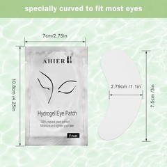 50 Pairs Eyelash Extension Gel Patches Natural Hydrogel Under Eye Pad Lint Free