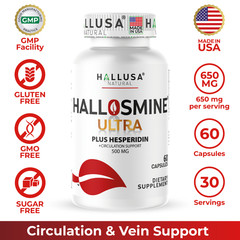 2 pack Hallosmine cream + Free Hallosmine Ultra Diosmin, Vein support supplement