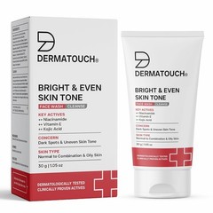 DERMATOUCH Bright & Even Tone Face Wash 30g Niacinamide Kojic Acid Vitamin E