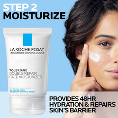 Toleraine Skin Care Set, Double Repair Face Moisturizer 100Ml & Purifying Foamin