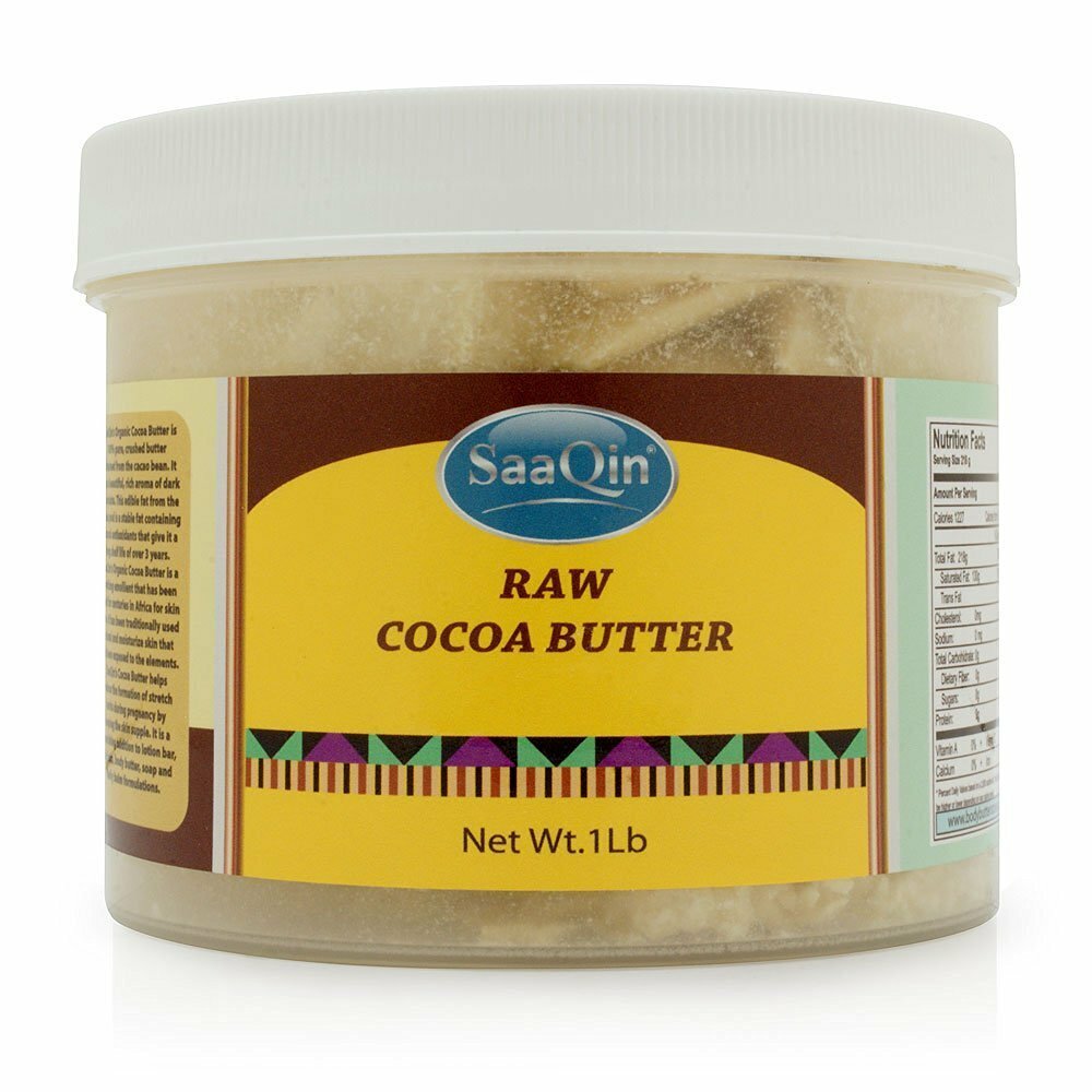 Raw Cocoa Butter 100% Pure Organic Unrefined Cacao Chocolate Bean FOOD GRADE JAR