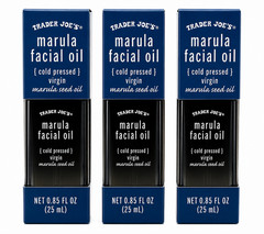 3 Pack Trader Joe&rsquo;s Marula Seed Facial Oil Cold Pressed 0.85 fl oz each X 3