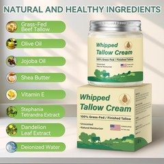 ZIIDII Beef Tallow Balm Moisturizer 4oz – Organic Hydrating Cream