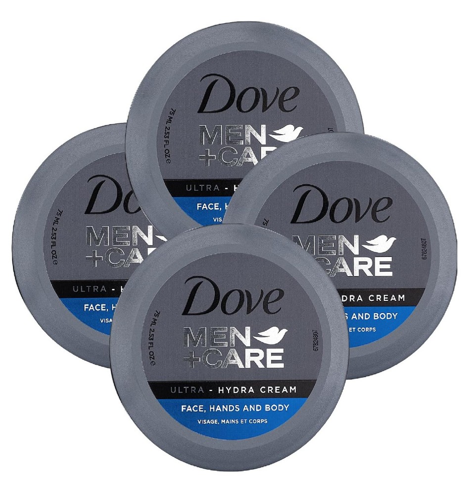 Pack of 4 Dove Men+care Ultra Hydra Cream with 24 Hour Moisturization 2.53 Fl Oz