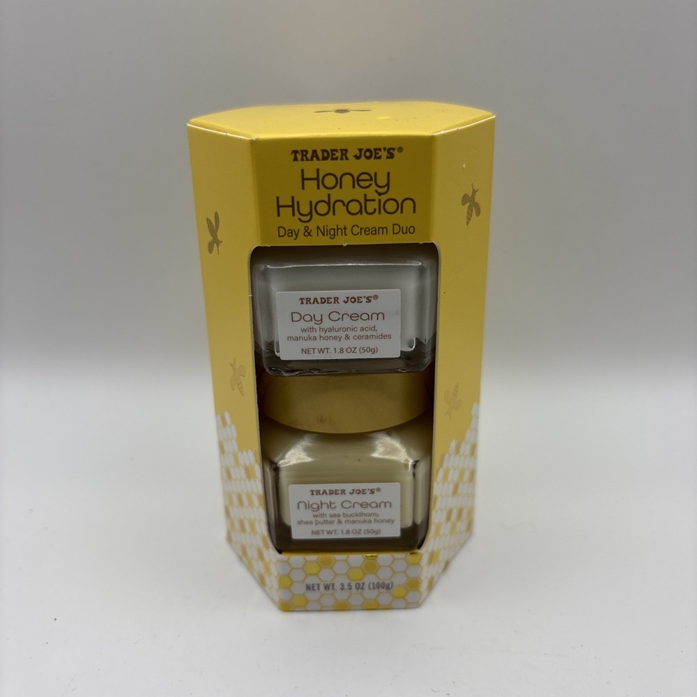 Trader Joe’s Honey Hydration Day & Night Cream Duo Set Hyaluronic Acid Manuka