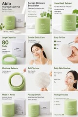 Abib Heartleaf Spot Pad 150ml 80 Pads Moisture Toner Pad Korean Skincare
