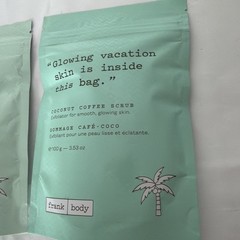 Frank Body Coconut Coffee Scrub 3.53 oz Full Size Exfoliator Lot of 2 New Sealed