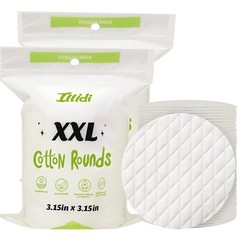 Extra Large Cotton Rounds, 3.15 inches Diameter,(120 120 Count, White