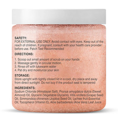 MAJESTIC PURE Himalayan Salt Body Scrub with Lychee Oil Salt Scrub 10 Oz