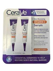 CeraVe Skin Renewing Vitamin C Serum 1 Fluid Ounce (Pack of 2)