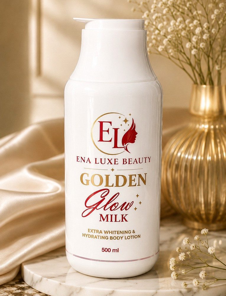 ENA LUXE BEAUTY Golden Glow Milk Hydrating Moisturizing Body Lotion 500 ml