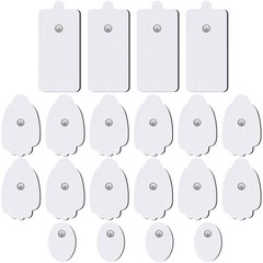 AVCOO TENS Unit Electrode Pads 20 Pack in 3 Sizes, Reusable & Latex A White