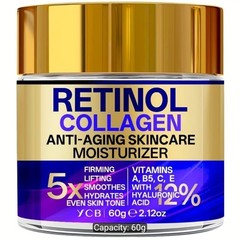 YCB Retinol Collagen Moisturizing Cream 60g/2.12oz – Face Cream with Hyaluronic