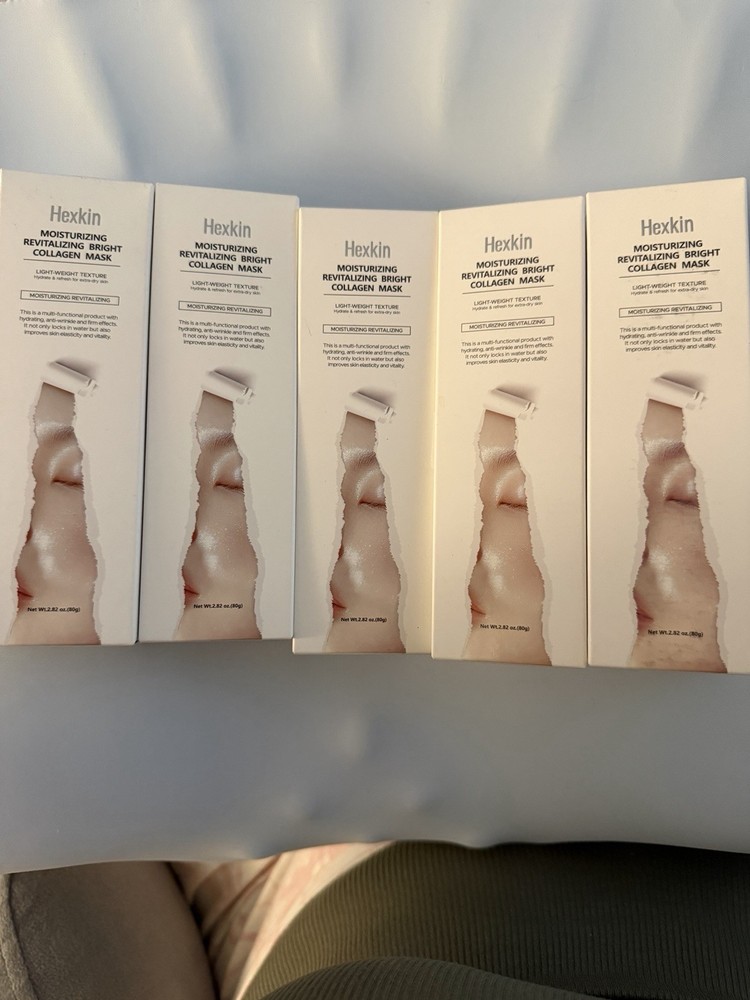 Hexkin Collagen Wrapping Peel Off Mask-Hydrolyzed Collagen 2.82oz. Lot of 5