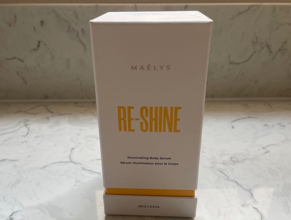 MAELYS RE-SHINE Illuminating Body Serum – 3.5 oz/100 g – New in Box – Sealed