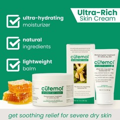 Cutemol Emollient Moisturizing Cream – 2 Ounce (Pack of 1), WHITE,GREEN
