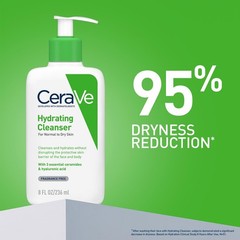 CeraVe Hydrating Facial Cleanser 236ml for Normal to Dry Skin Fragrance Free