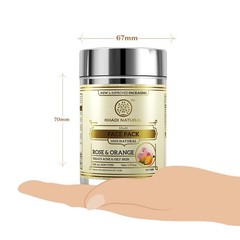 Khadi Natural Rose & Orange Face Pack 50g Herbal Clay Mask Glow Exfoliating Pack