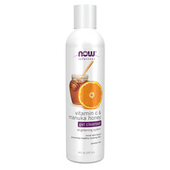 NOW Solutions, Vitamin C and Manuka Honey Gel Cleanser, Healthy-Looking Skin 8oz