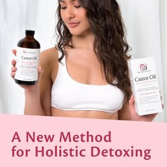 M3 Pure Hexane-Free Cold Pressed Castor Oil 500mL Glass Bottle for Hair